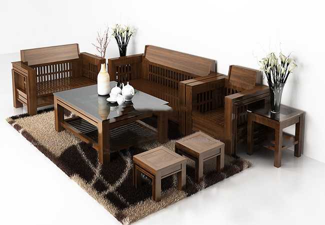 Bàn ghế gỗ phòng khách đẹp, bàn ghế hiện đại
